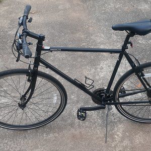 (Brooklyn) Roebling 8-Speed 24 Matte Black 23/XL - Hybrid Commuter Bike